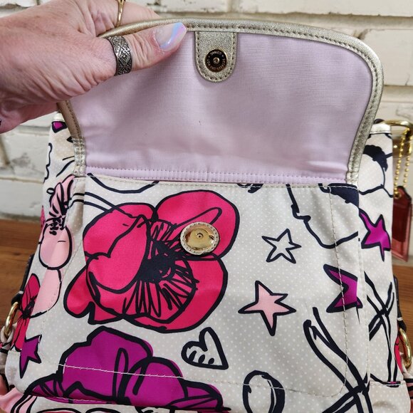 Coach Kyra Floral Print Shoulder bag Purse - Picture 12 of 14